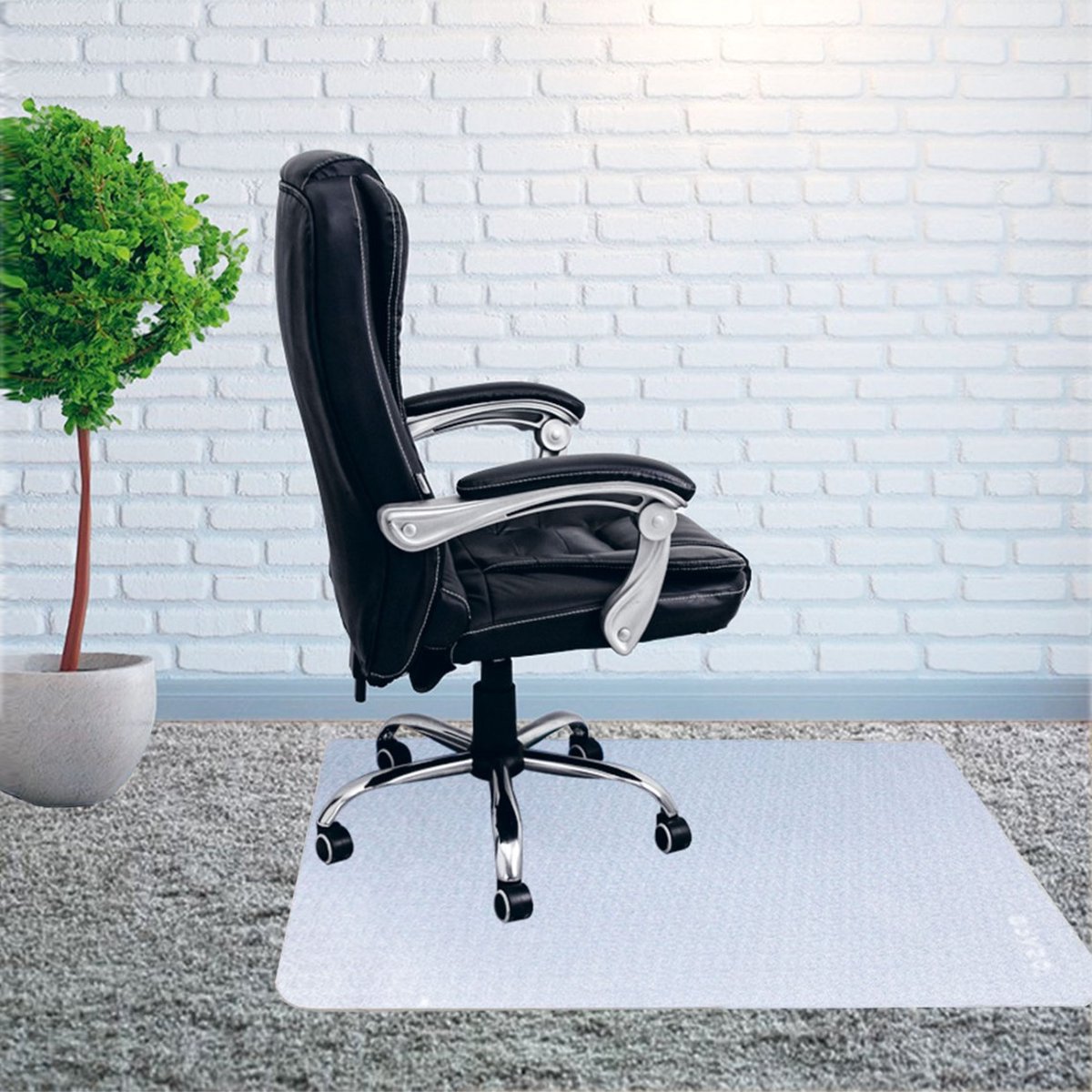PLMM Mat voor vloerbedekking 100 * 120 cm, vloerbeschermers voor rolstoelen, gamingstoel tapijt, bureaustoel mat hardhouten vloeren, antislip computerstoel mat voor houten vloeren
