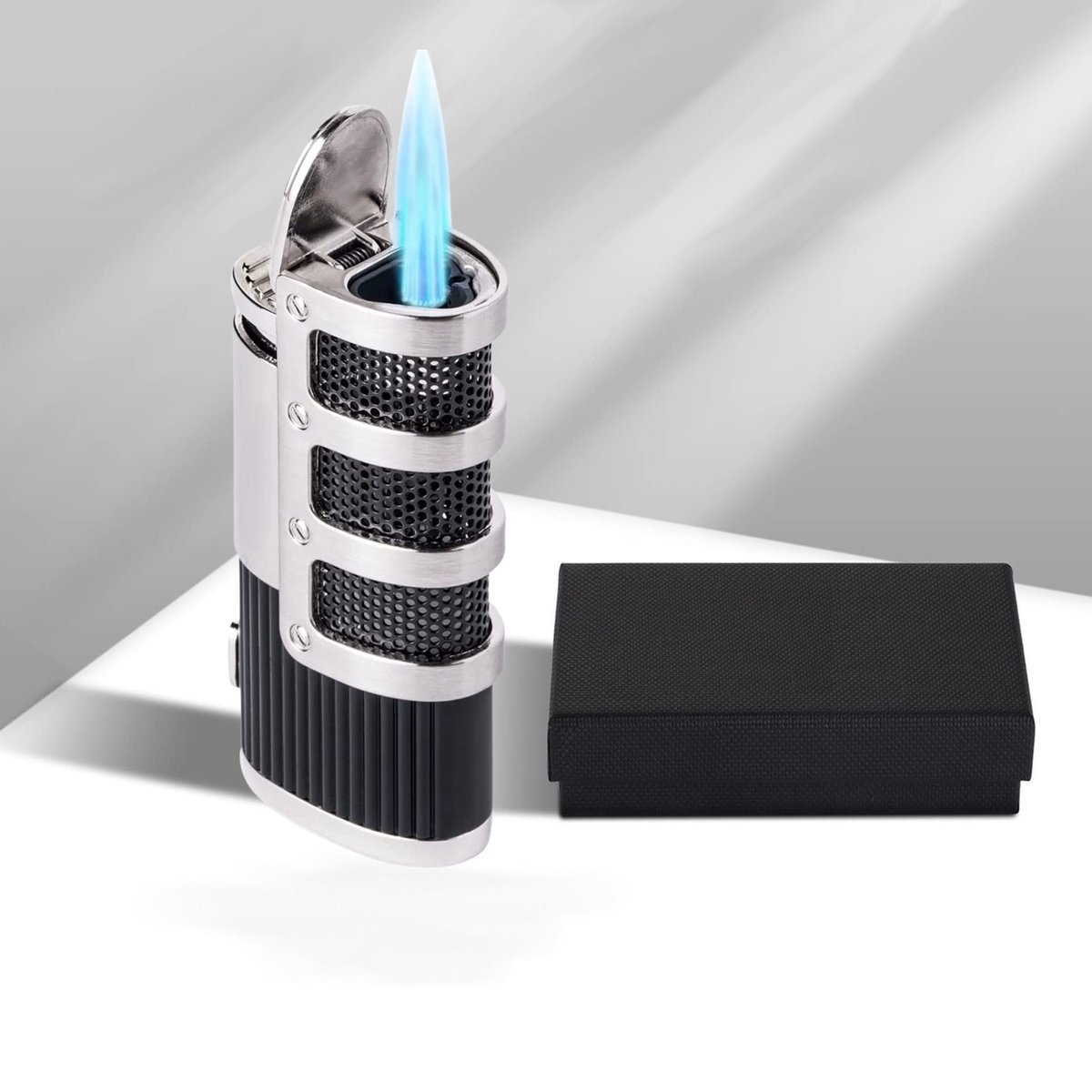 Goedkoopste Sigarenaansteker Capri incl. sigarenboor - Jet flame aansteker voor sigaren