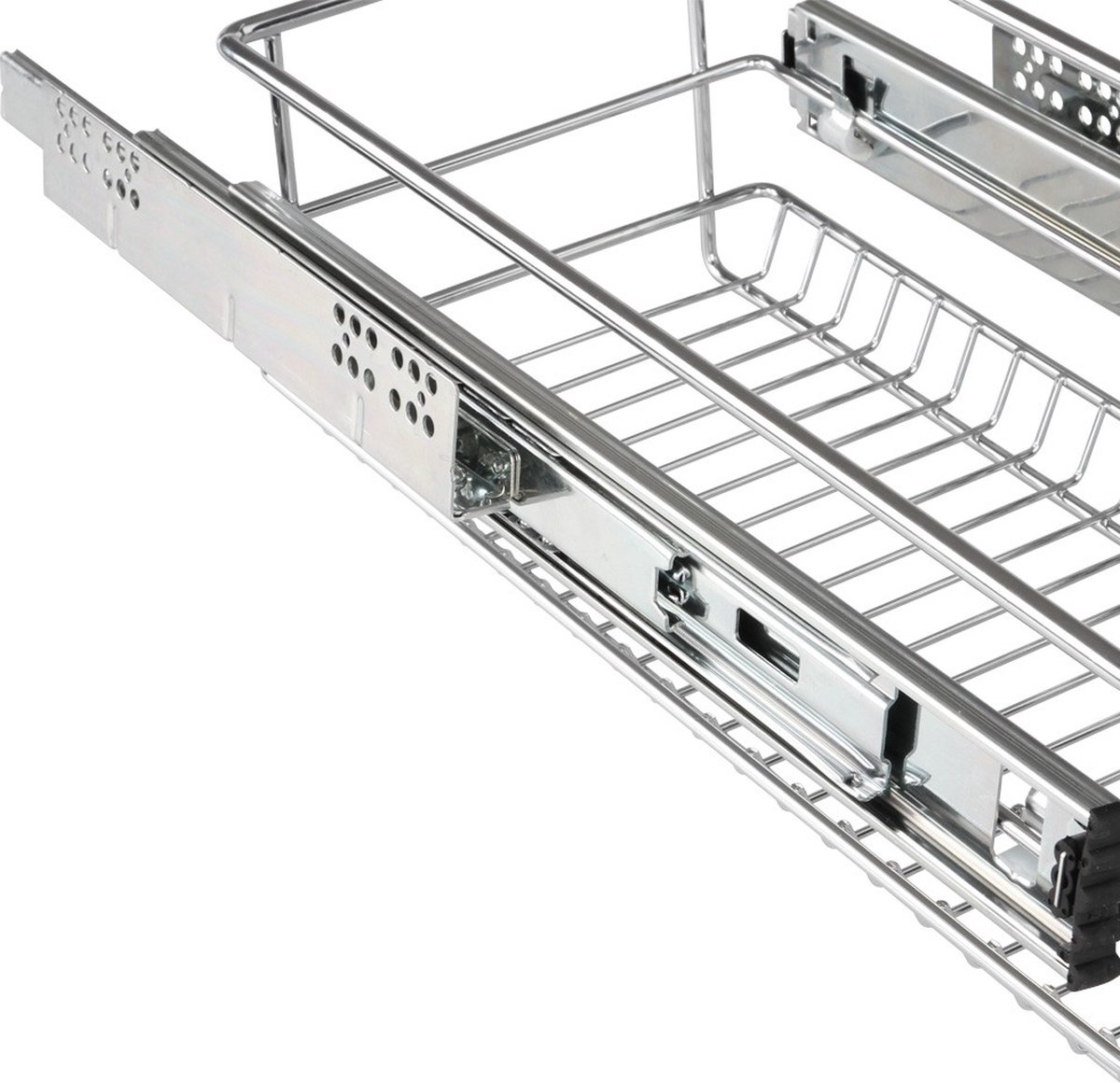 Tiroir Télescopique Métal Pour Armoire - 37,5x24,5x19 Cm Extensible - Avec Adhésif, Installation Facile - Organisateur Cuisine