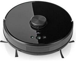 Nedis SmartLife Robotstofzuiger - Navigatiemethode: Laser navigatie - Wi-Fi - Capaciteit opvangreservoir: 0.6 l - Automatisch opladen - Maximale gebruiksduur: 2 uur - Zwart - Android / IOS