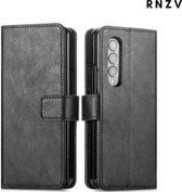 Samsung Galaxy Z Fold 4 case - samsung fold 4 hoesje - telefoonhoesje - samsung bookcase hoesje - FOLD 4 bookcase - Zwart