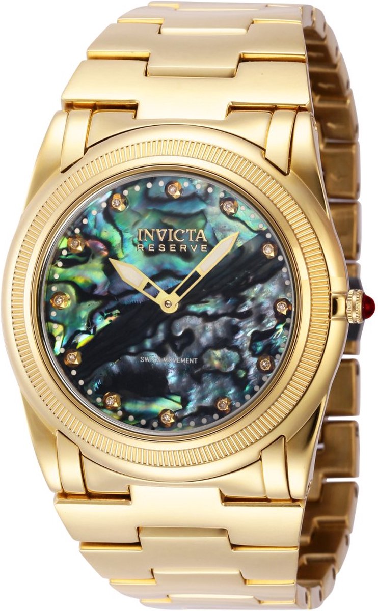 Invicta Reserve - Slim 41065 Quartz Herenhorloge - 42mm - Met 12 diamanten