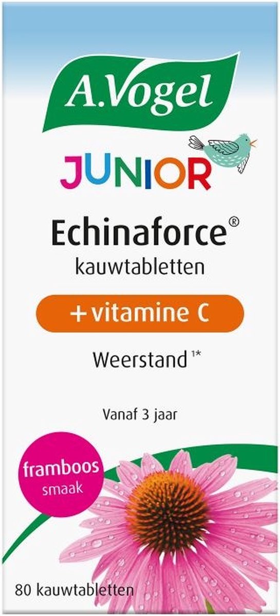 Bol.com A.Vogel Echinaforce Junior + Vitamine C kauwtablet - Ondersteunt de weerstand bij kinderen - 80 st aanbieding