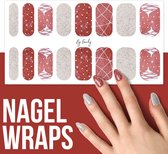 By Emily - Nagel wrap - Classy Winter | 16 stickers | Nail wrap | Nail art | Trendy | Design | Nagellakvrij | Eenvoudig | Nagel wrap | Nagel stickers | Folie | Zelfklevend | Sjablonen