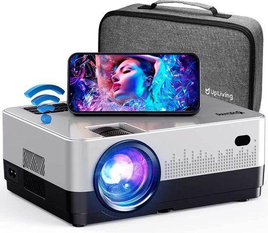 UpLiving® Thuisbioscoop set | Behuizing Zwart en 171cm Breed | 72 inch 16:9 | UpLiving™ LCD Mini Beamer met WiFi | UpLiving™ Beamerbeugel | UpLiving™ handmatig projectiescherm | Surround set Home Cinema | Projector | Mini beamer | Filmpakket