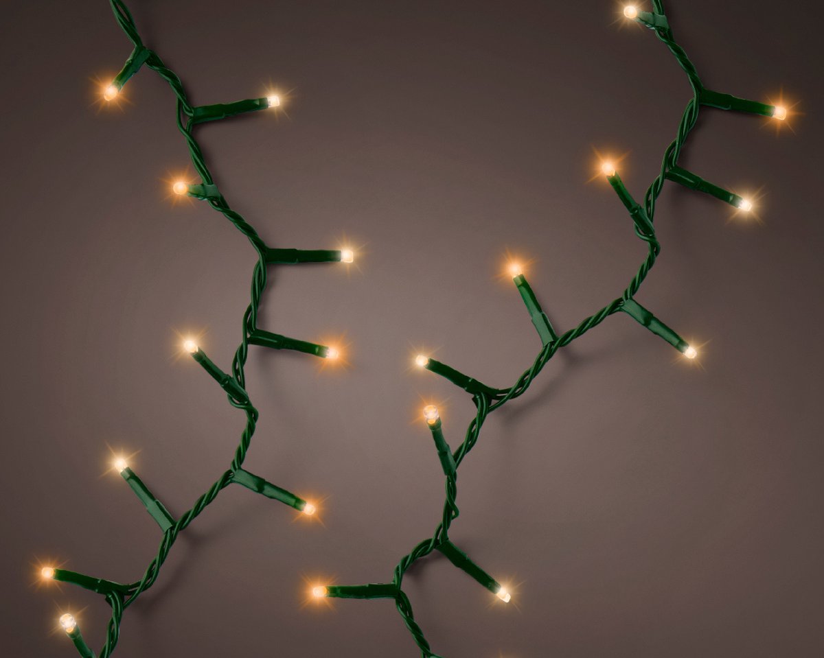 LED Compact kerstverlichting groene kabel - warm wit / klassiek warm - 1000 LED lampjes - 22.5 meter