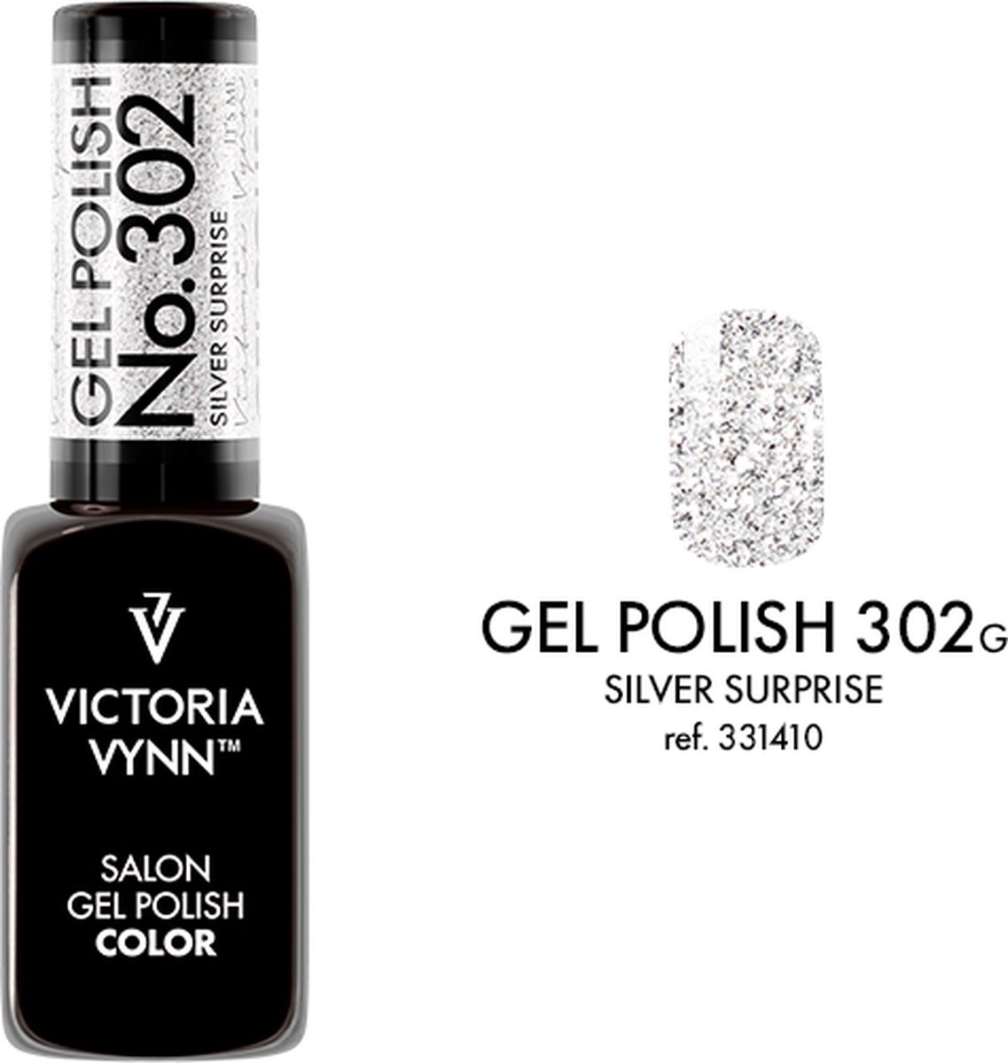 Goedkoopste Victoria Vynn – Salon Gelpolish 302 Silver Surprise (zilver) - zilveren glitter gel polish - gellak - glitters - nagels - nagelverzorging - nagelstyliste - uv / led - nagelstylist - callance