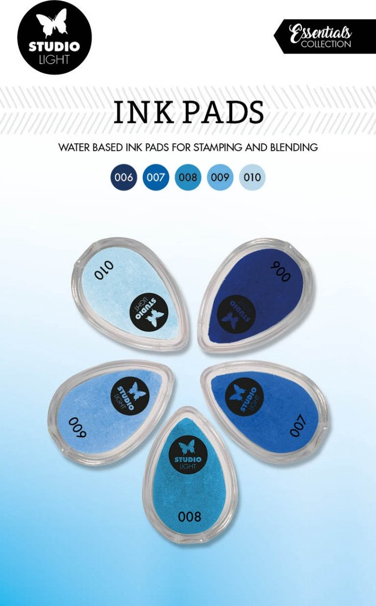 Ink pads waterbased Shades of blue - Essentials nr. 02