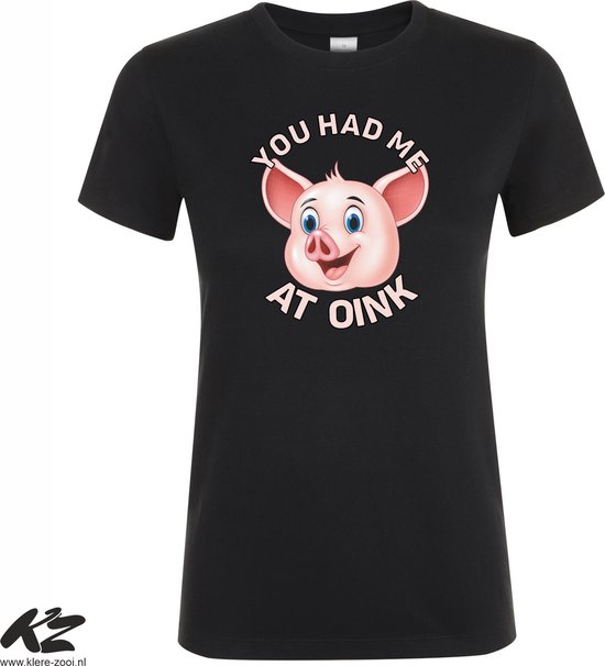 Klere-Zooi - You Had Me At Oink - Dames T-Shirt - 3XL
