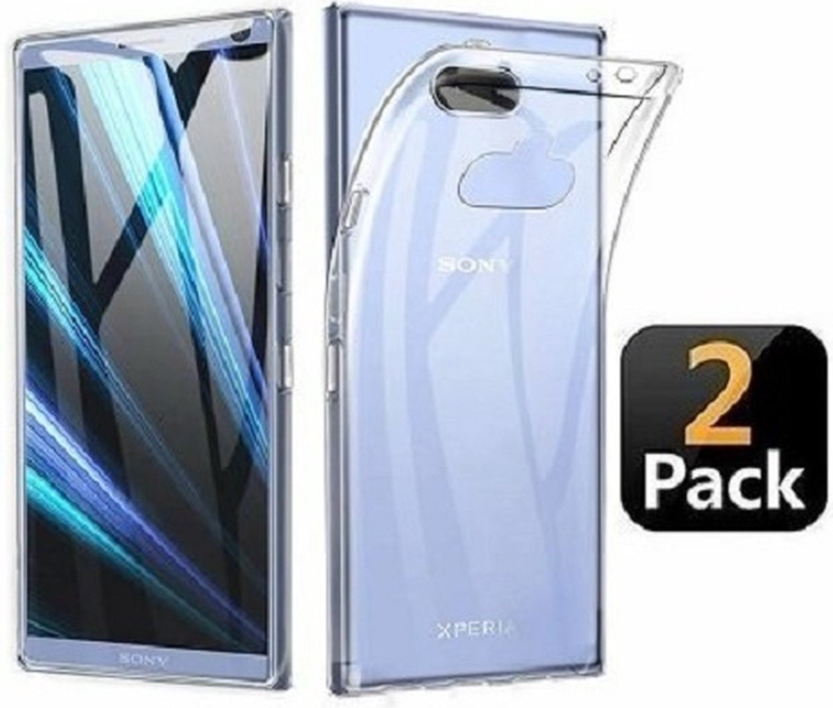 Sony Xperia XA3 Hoesje Siliconen TPU Transparant 2x