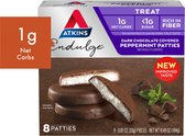 Atkins | Endulge | Dark Chocolate Covered Peppermint Patties | Doos | 8 x 23 gram