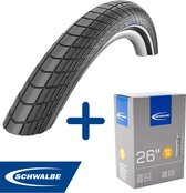 Fietsband - Schwalbe - Buiten- & binnenband - Big Apple R-Guard & DV13 - 26 inch x 1.50 - 2.40- 40 mm