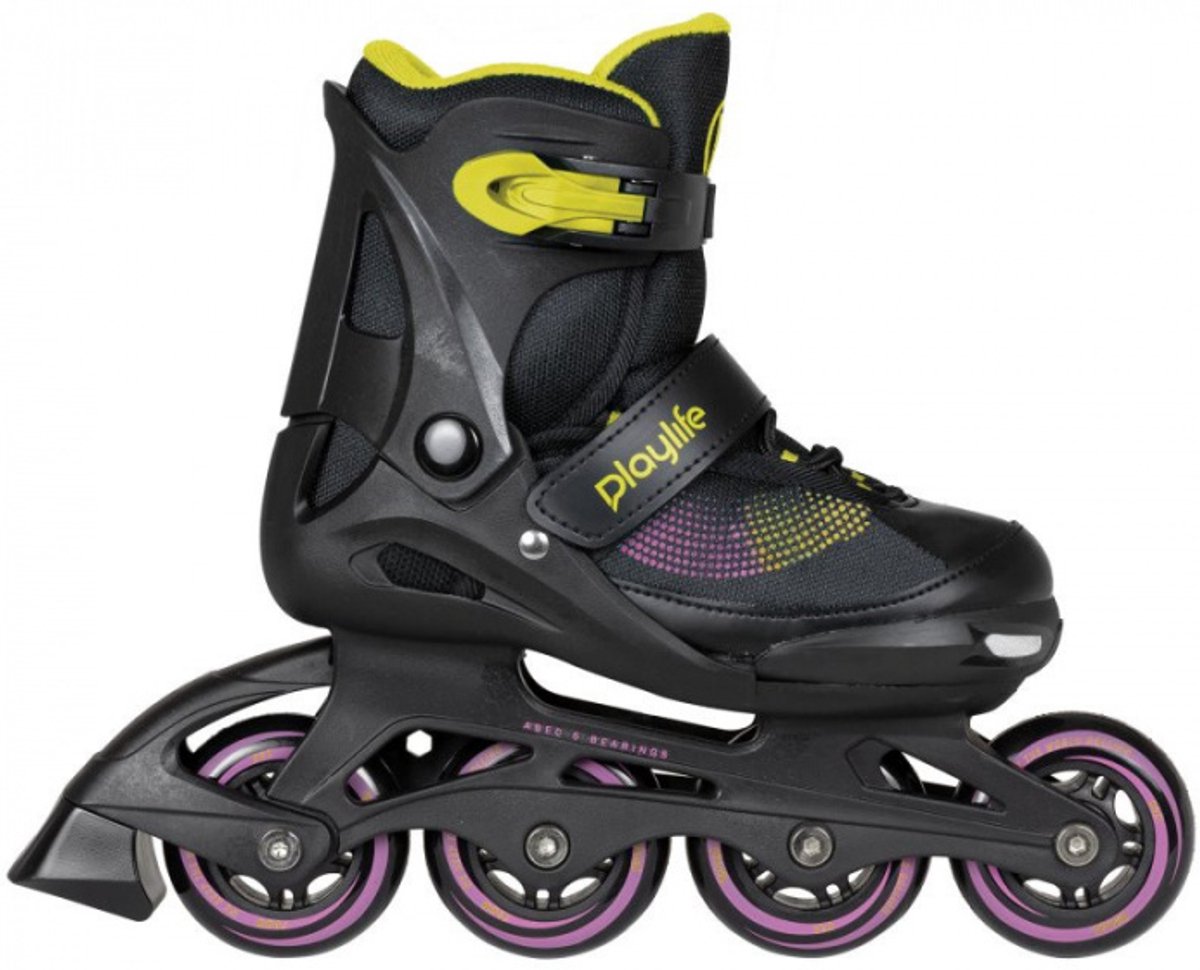 Playlife Inlineskates Joker Junior Zwart/geel Mt 31-34