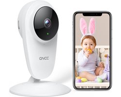 GNCC GC1Pro Wifi Babyfoon met camera – 3MP Indoor WiFi-camera – Met App – Bidirectionele Audio – Nachtzicht – Wit
