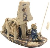 Schip Ornament voor Aquarium – Gezonken Piraten Schip – Beige – 9.5*7.5*4 cm