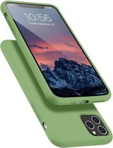 LuxeBass Siliconen hoesje geschikt voor Apple iPhone 11 Pro - Groen - telefoonhoes - gsm hoes - gsm hoesjes