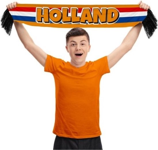 WK2022 voetbal 'Holland' sjaal 120 x 15 cm - Nederlands Elftal accessoire