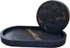 foto van Nothing To Lose - Trinket tray - Zwart - Beige - Goud - Marble -Sieraden schaaltje – Decoratieve accessoires – Decoratie schaal – Schaaltje – Woonaccessoires – Cadeau – Handgemaakt