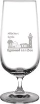 Gegraveerde bierglas op voet 41cl Egmond aan Zee