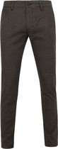 MAC - Lennox Chino Bruin Geruit - Heren - Maat W 31 - L 34 - Modern-fit