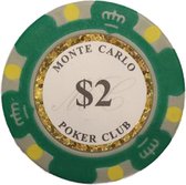 Poker chips - Poker - Pokerset - Poker chip met waarde 2 - Monte Carlo poker chip - Fiches - Poker fiches - Poker chip - Klei fiches - Cave & Garden