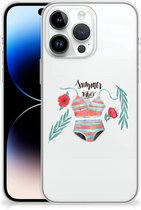 TPU Siliconen Hoesje Geschikt voor iPhone 14 Pro Max Telefoon Hoesje Boho Summer