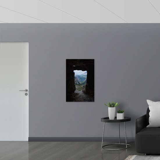 WallClassics - Dibond - Sentier escarpé à Montagnes - Photo 60x90 cm sur aluminium (avec système de suspension)