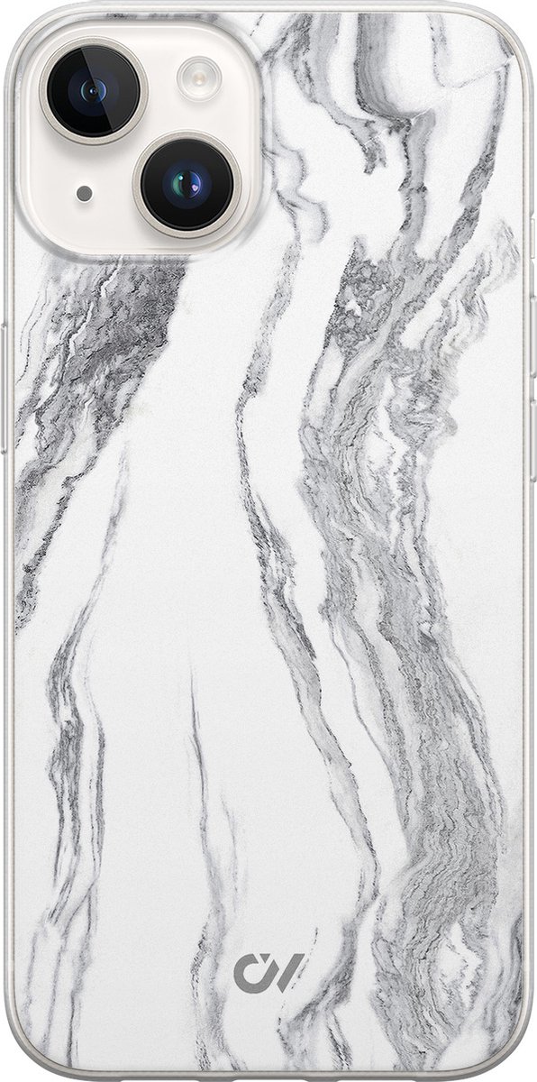 Hoesje geschikt voor Apple iPhone 14 - Marble Ivory - - Grijs - Apple - Casevibes