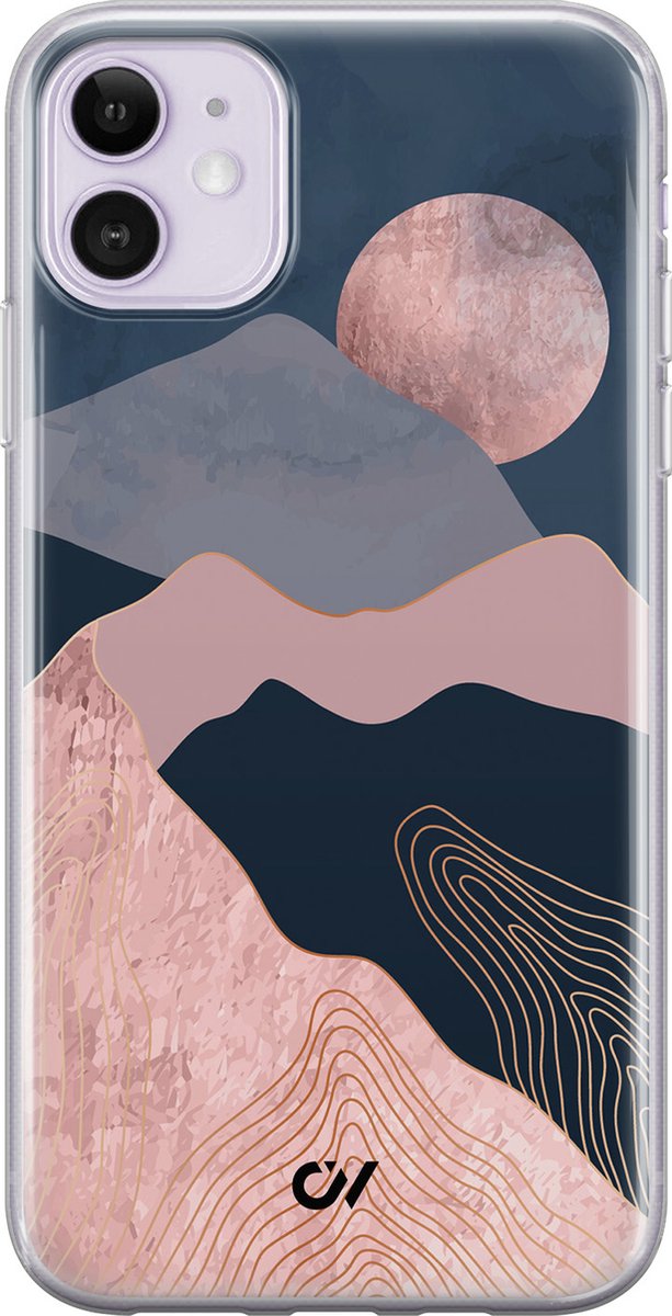 Hoesje geschikt voor Apple iPhone 11 - Landscape Rosegold - - Roze - Apple - Casevibes