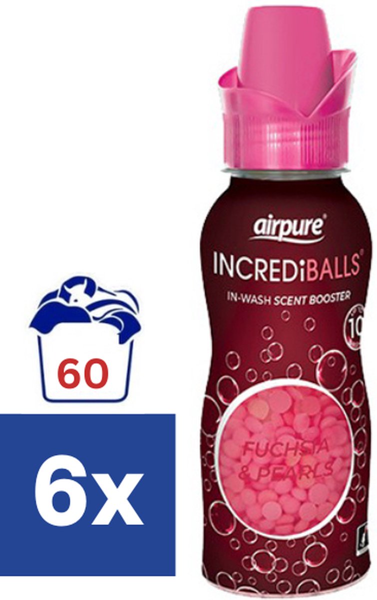 Airpure Incrediballs Geurbooster - Fushsia & Parels - 6 x 128g
