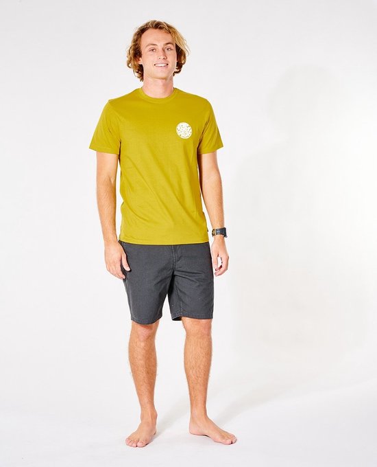 Rip Curl Heren T-Shirt Wetsuit Icon Tee - Vintage Yellow