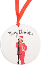 Ornement de Noël de style Harry - Ornement en Ceramic - Joyeux Noël - Décorations de Noël - Cadeaux de Noël - Pendentif de Noël - White