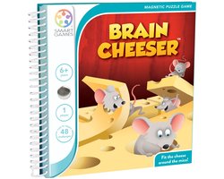 SmartGames BrainCheeser - Magnetisch Logisch Denkspel - 48 uitdagingen - Compact Reisspel & Solospel - Vanaf 6 Jaar