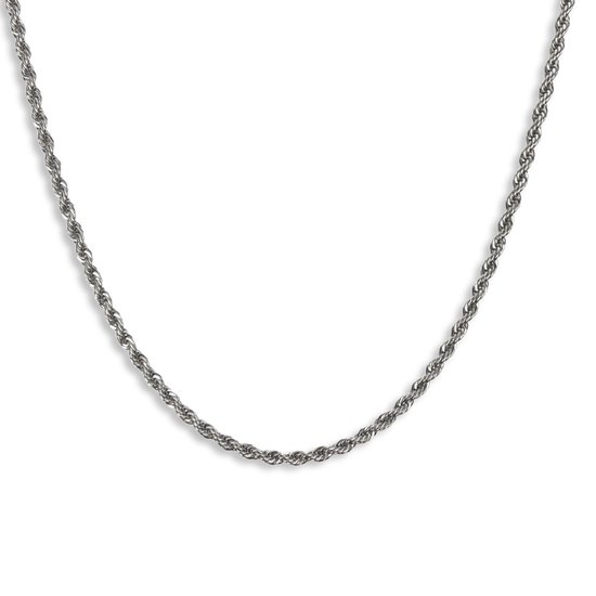 Futuro Jewellery - Rope - zilveren ketting - roestvrij staal - 3 mm - dames - heren