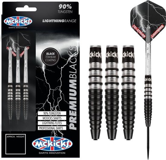 McKicks Premium Black Titanium 90% - Dartpijlen - 21 Gram van McKicks — afbeelding 3
