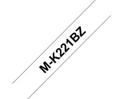 Labeltape Brother M M-K221S Tapekleur: Wit Tekstkleur:Zwart 9 mm 4 m