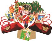 3D Pop-up Wenskaart met envelop - Happy Christmas - Nutcracker