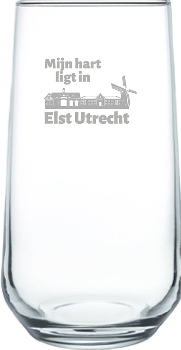 Gegraveerde Drinkglas 47cl Elst Utrecht