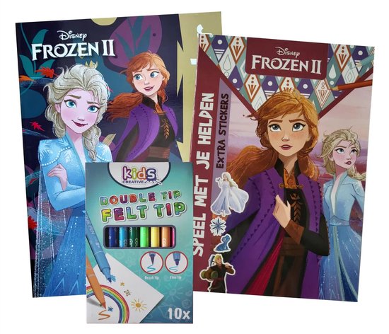 Disney Frozen - Kleurboek 32 pagina's waarvan kleurplaten en gekleurde... |