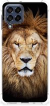 Smartphone hoesje Geschikt voor Samsung Galaxy M53 Smartphone Hoesje met foto met transparante rand Leeuw