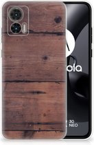 Leuk TPU Back Cover Motorola Edge 30 Neo GSM Hoesje Customize Old Wood