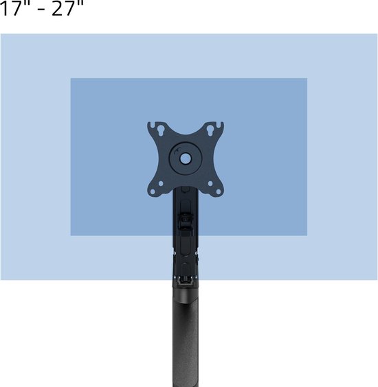 PureMounts Monitorstandaard, monitorstandaard voor 3 schermen van 17 tot 27 inch, in hoogte verstelbaar, kantelbaar, draaibaar, VESA 75 en 100, bureaustandaard, beeldschermstandaard, zwart PureMounts Monitorstandaard, monitorstandaard voor 3 schermen van 17 tot 27 inch, in hoogte verstelbaar, kantelbaar, draaibaar, VESA 75 en 100, bureaustandaard, beeldschermstandaard, zwart