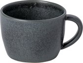 Costa Nova - livia noir - tasse - 0- faïence - lot de 8 - H 7,6 cm