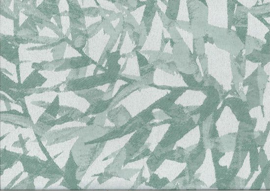 Nappe Luxe Tissé Jacquard Enduit - Toile cirée - Nappe - Bleu Calera - Haute qualité - Enroulée sur un rouleau fin - Geen de plis - Rectangulaire - 140 cm x 400