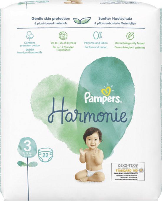 180 couches pampers harmonie taille 3 - Pampers