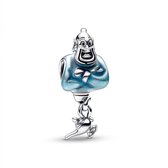 Bedel voor o.a. Pandora Armband | Aladdin Genie en Lamp | Bedel Charm | Geest | 925 Sterling Zilver | Emaille | Blauw Glitter | Armband Kraal | Kerstcadeau | Sinterklaas Cadeau