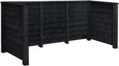 Containerscherm vuren - Klink zwart 97 x 294 x 108 cm