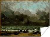 Poster De zee - Schilderij van Gustave Courbet - 40x30 cm