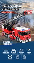 Mould King-17022 Rc Gemotoriseerde Fire Rescue -is compatibel met het bekende merk.