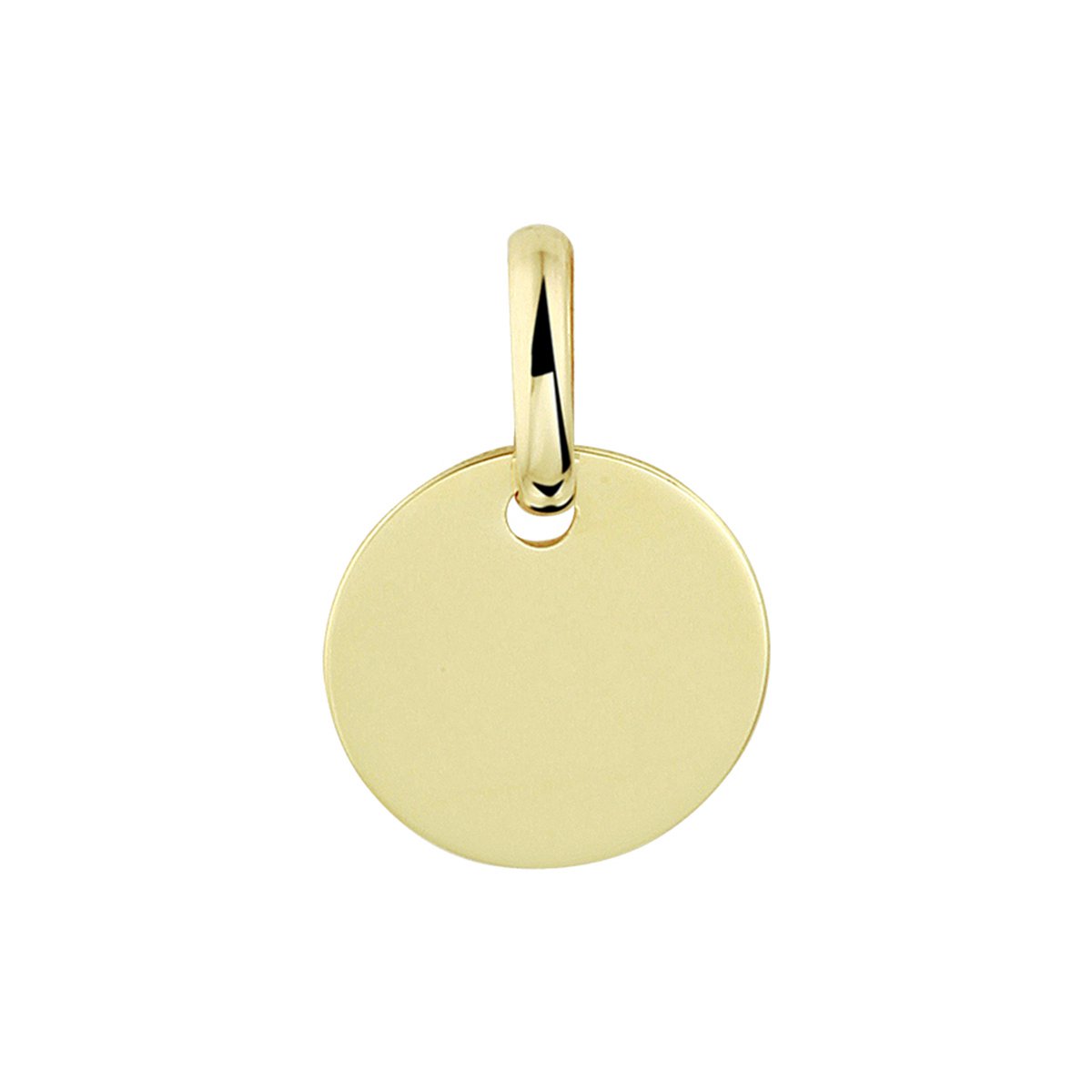 14k Geelgouden Graveerhanger rondje - 4022724